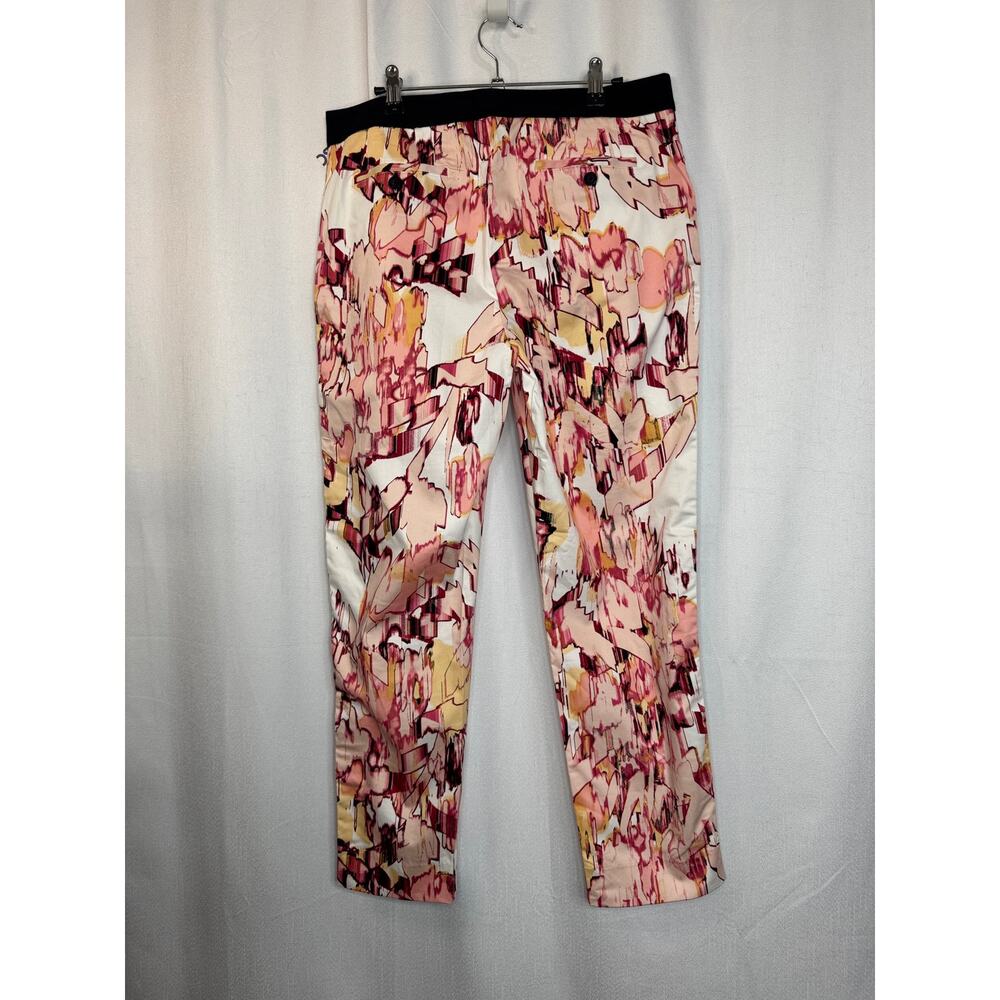 361. Donna Karan New York NWT Abstract Floral Ankle Pants Size 10 - Picture 3 of 8